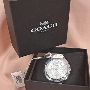 Coach Metallic Silver Timepiece